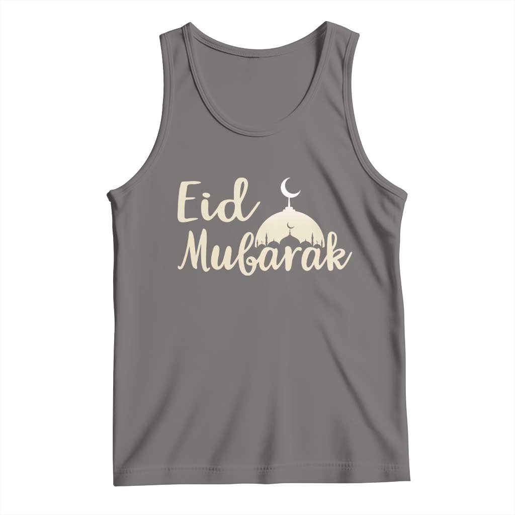 Eid Mubarak Mosque Silhouette Tank Top Islamic Holiday Celebration