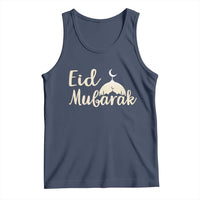 Eid Mubarak Mosque Silhouette Tank Top Islamic Holiday Celebration