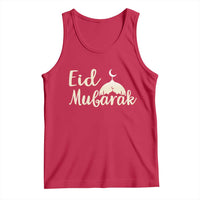 Eid Mubarak Mosque Silhouette Tank Top Islamic Holiday Celebration
