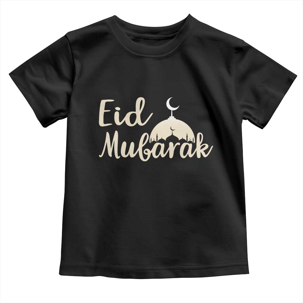 Eid Mubarak Mosque Silhouette Toddler T Shirt Islamic Holiday Celebration