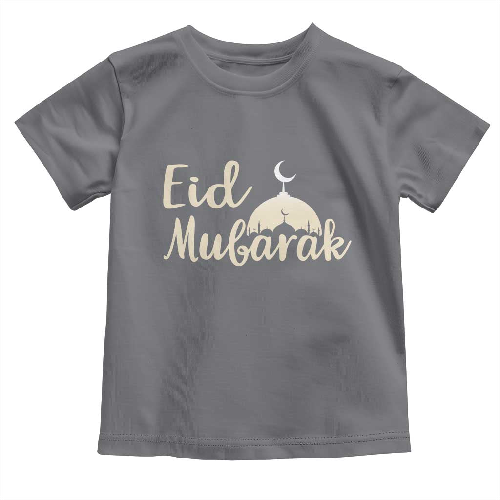 Eid Mubarak Mosque Silhouette Toddler T Shirt Islamic Holiday Celebration