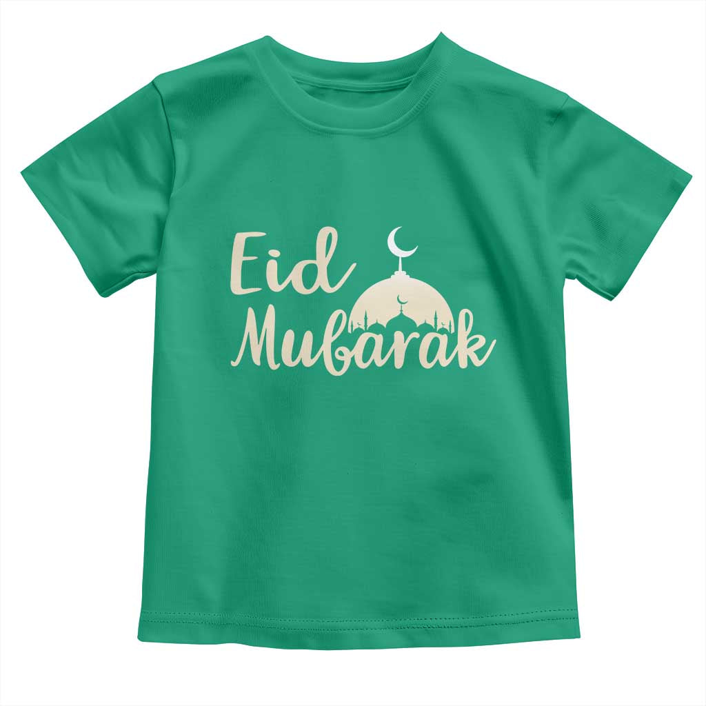 Eid Mubarak Mosque Silhouette Toddler T Shirt Islamic Holiday Celebration
