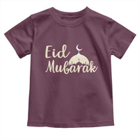 Eid Mubarak Mosque Silhouette Toddler T Shirt Islamic Holiday Celebration