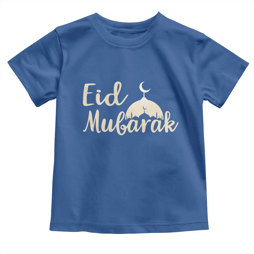 Eid Mubarak Mosque Silhouette Toddler T Shirt Islamic Holiday Celebration
