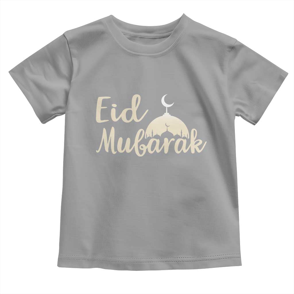 Eid Mubarak Mosque Silhouette Toddler T Shirt Islamic Holiday Celebration