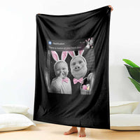 Funny Easter AI Baby with John Pork Meme Throw Blanket There Is Motion at Your Front Door Notification Humor