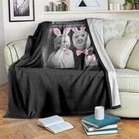 Funny Easter AI Baby with John Pork Meme Throw Blanket There Is Motion at Your Front Door Notification Humor