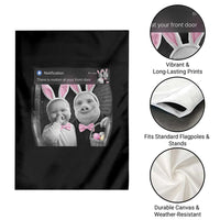 Funny Easter AI Baby with John Pork Meme Garden Flag There Is Motion at Your Front Door Notification Humor