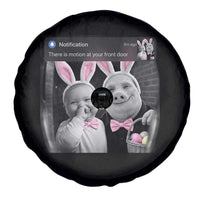 Funny Easter AI Baby with John Pork Meme Spare Tire Cover There Is Motion at Your Front Door Notification Humor