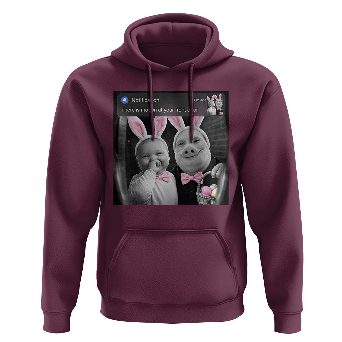 Funny Easter AI Baby with John Pork Meme Hoodie There Is Motion at Your Front Door Notification Humor