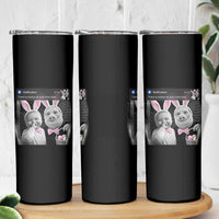 Funny Easter AI Baby with John Pork Meme Skinny Tumbler There Is Motion at Your Front Door Notification Humor