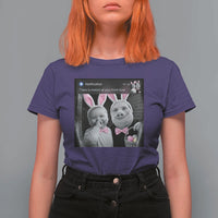 Funny Easter AI Baby with John Pork Meme T Shirt For Women There Is Motion at Your Front Door Notification Humor
