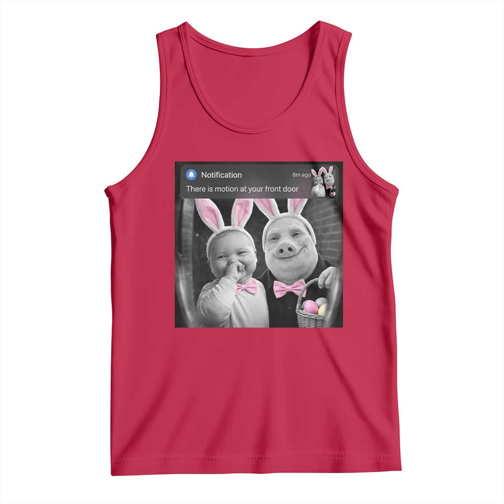 Funny Easter AI Baby with John Pork Meme Tank Top There Is Motion at Your Front Door Notification Humor