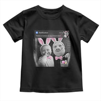 Funny Easter AI Baby with John Pork Meme Toddler T Shirt There Is Motion at Your Front Door Notification Humor