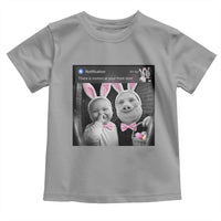 Funny Easter AI Baby with John Pork Meme Toddler T Shirt There Is Motion at Your Front Door Notification Humor