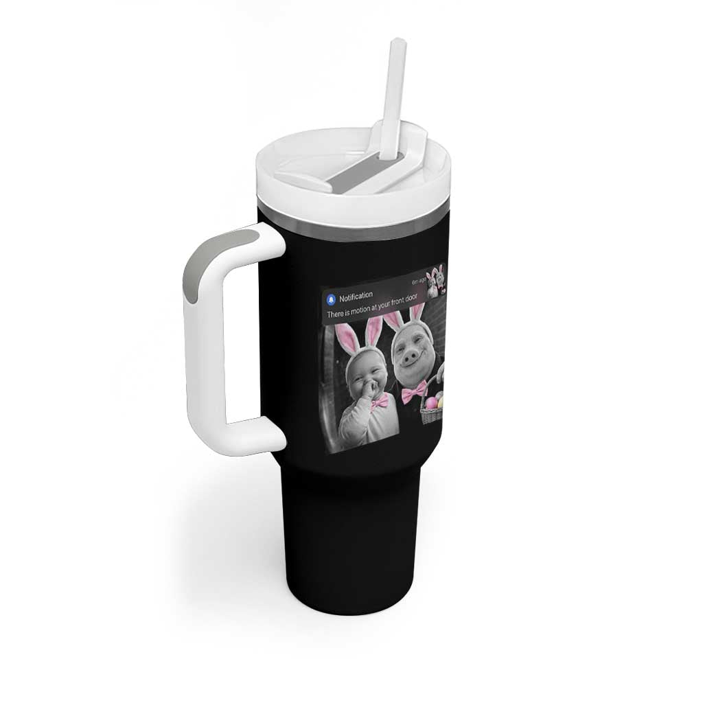 Funny Easter AI Baby with John Pork Meme Tumbler With Handle There Is Motion at Your Front Door Notification Humor