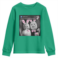 Funny Easter AI Baby with John Pork Meme Youth Sweatshirt There Is Motion at Your Front Door Notification Humor