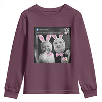 Funny Easter AI Baby with John Pork Meme Youth Sweatshirt There Is Motion at Your Front Door Notification Humor