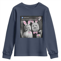 Funny Easter AI Baby with John Pork Meme Youth Sweatshirt There Is Motion at Your Front Door Notification Humor