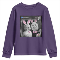 Funny Easter AI Baby with John Pork Meme Youth Sweatshirt There Is Motion at Your Front Door Notification Humor