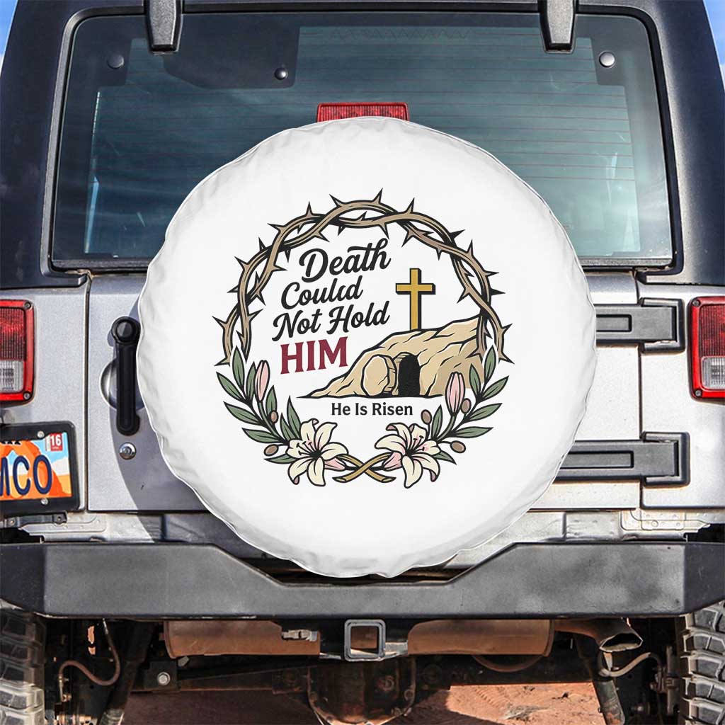 Death Could Not Hold Him Jesus Christian Easter Spare Tire Cover He Is Risen Faith Message