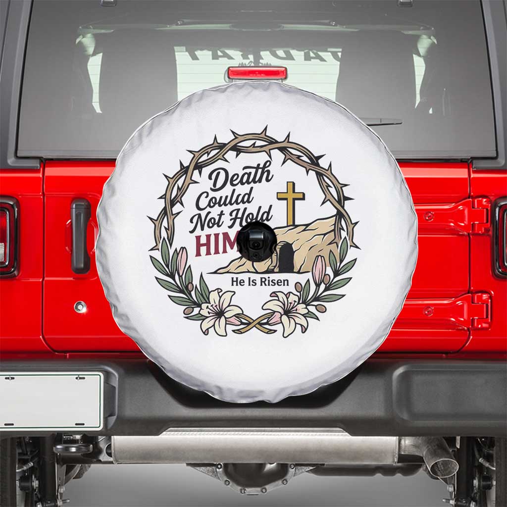 Death Could Not Hold Him Jesus Christian Easter Spare Tire Cover He Is Risen Faith Message