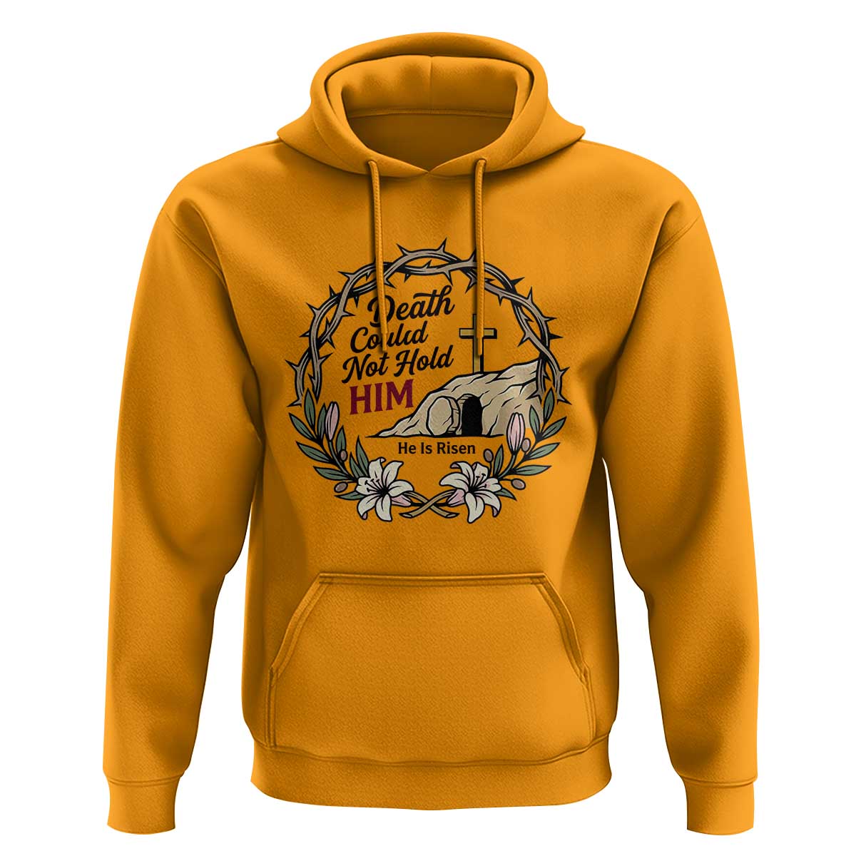 Death Could Not Hold Him Jesus Christian Easter Hoodie He Is Risen Faith Message
