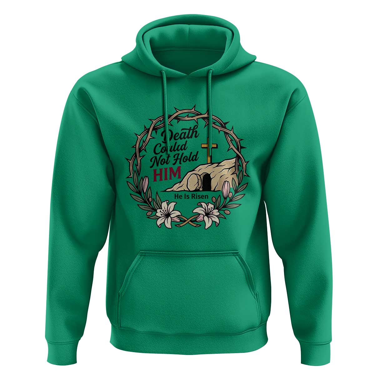 Death Could Not Hold Him Jesus Christian Easter Hoodie He Is Risen Faith Message