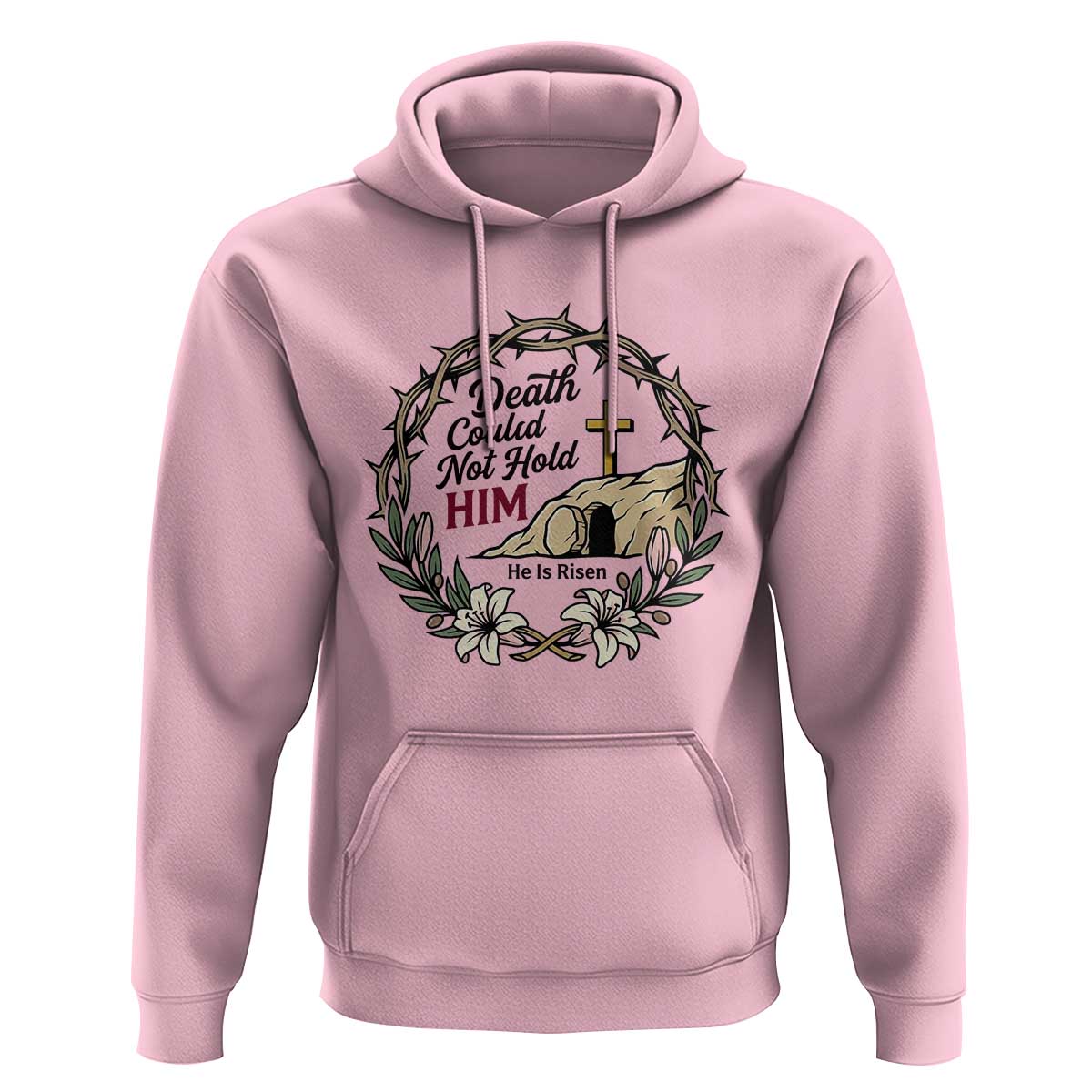 Death Could Not Hold Him Jesus Christian Easter Hoodie He Is Risen Faith Message