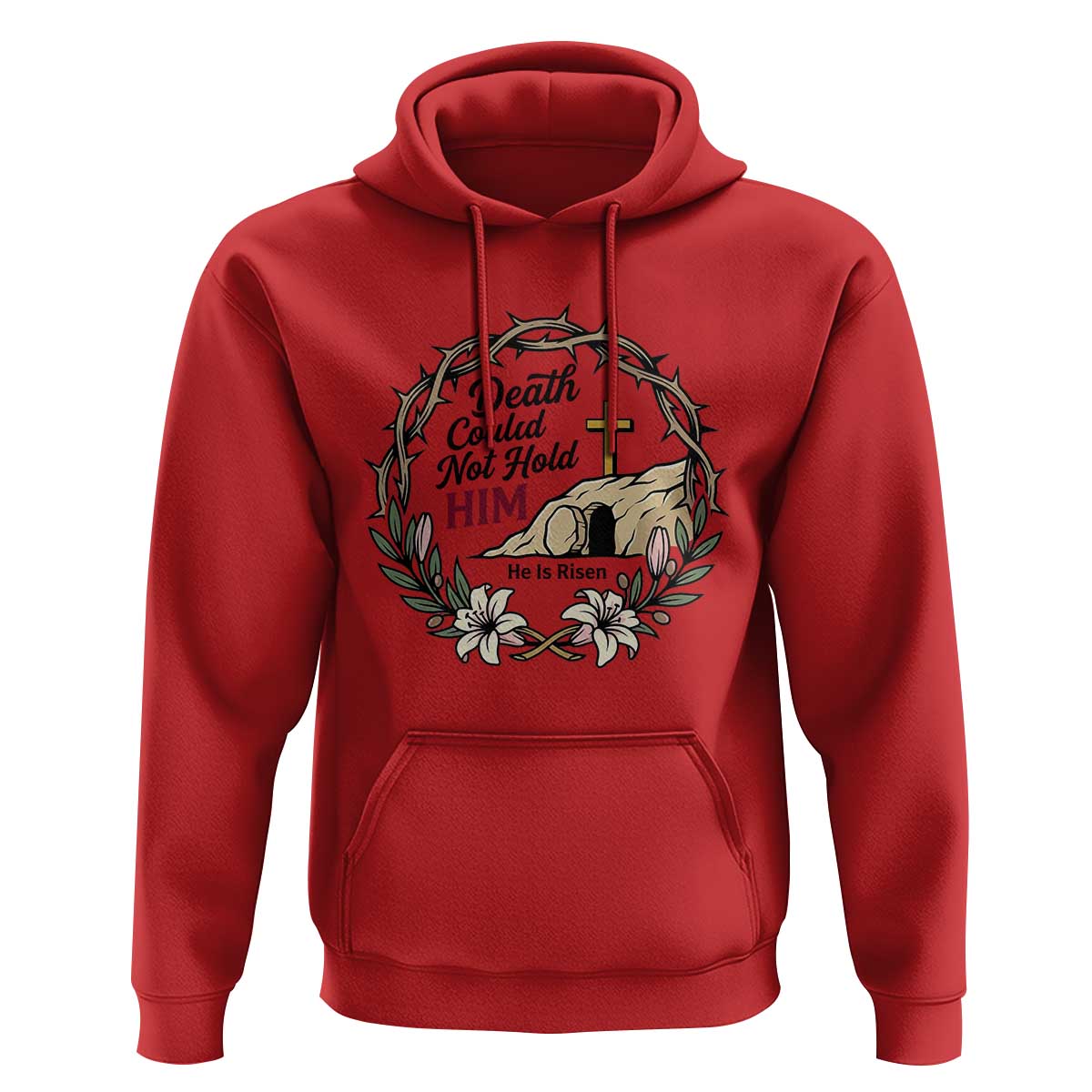 Death Could Not Hold Him Jesus Christian Easter Hoodie He Is Risen Faith Message