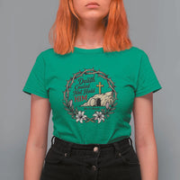 Death Could Not Hold Him Jesus Christian Easter T Shirt For Women He Is Risen Faith Message