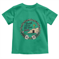 Death Could Not Hold Him Jesus Christian Easter Toddler T Shirt He Is Risen Faith Message
