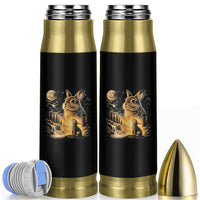 Mystical Moonlit Bunny Graphic Bullet Tumbler Glowing Rabbit Under Full Moon Waterfall Nature Scene