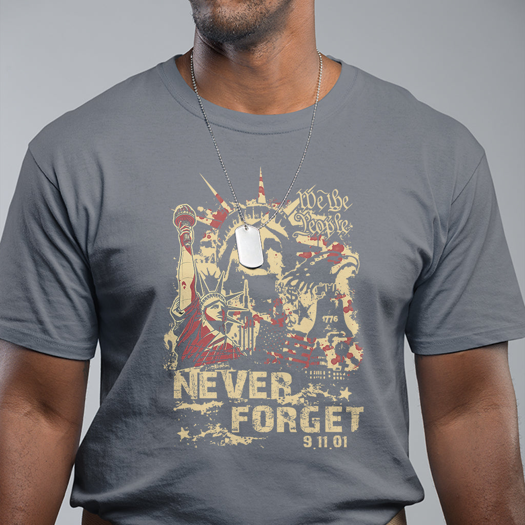 We Will Never Forget Patriot Day American Memorial Patriotic T Shirt - Wonder Print Shop