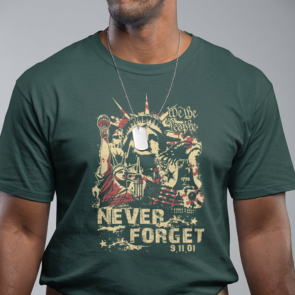 We Will Never Forget Patriot Day American Memorial Patriotic T Shirt - Wonder Print Shop