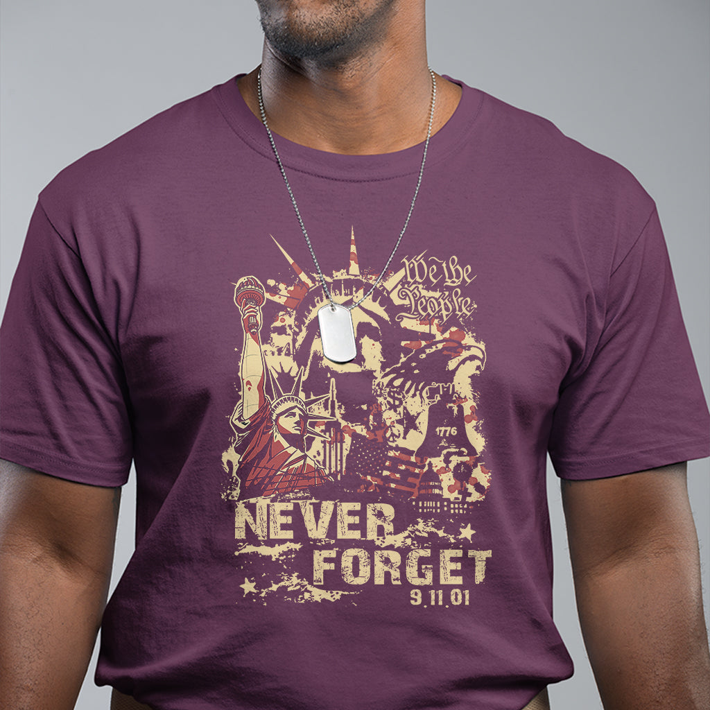We Will Never Forget Patriot Day American Memorial Patriotic T Shirt - Wonder Print Shop
