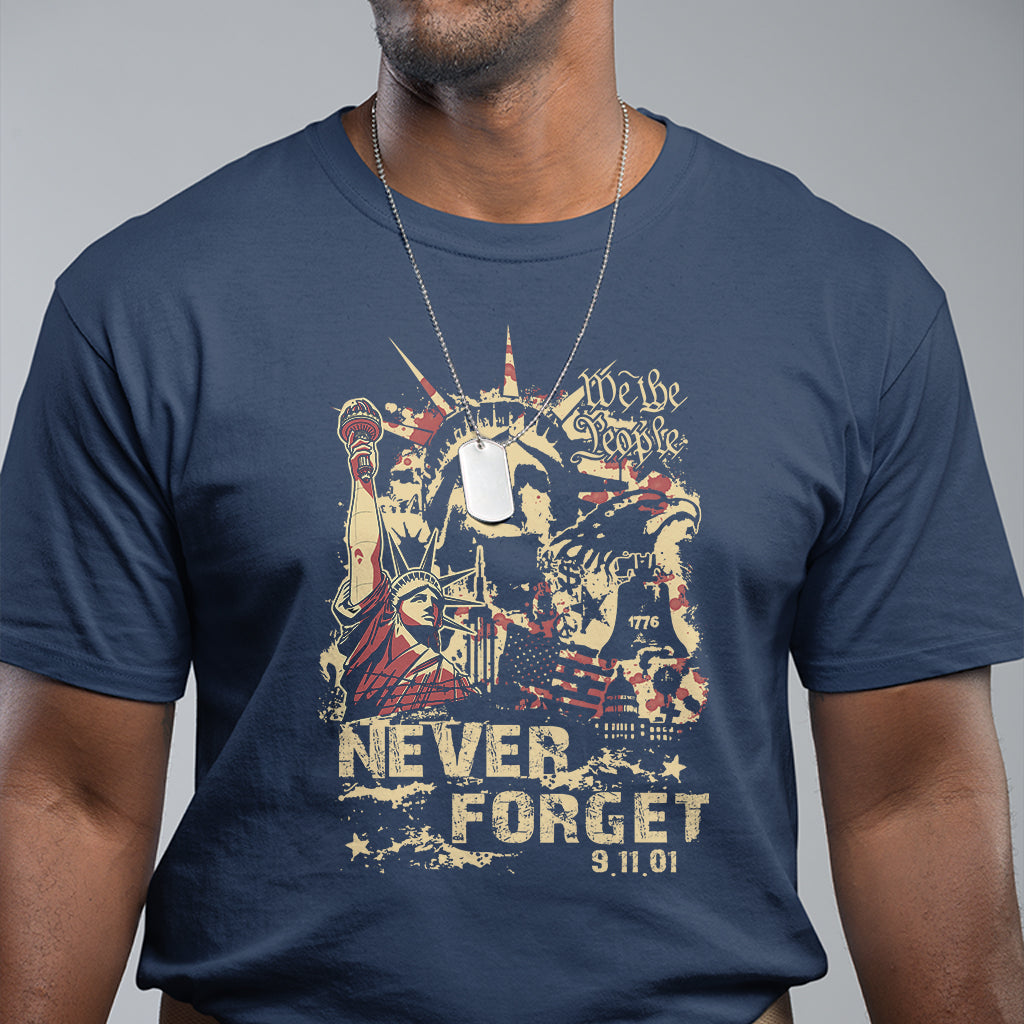 We Will Never Forget Patriot Day American Memorial Patriotic T Shirt - Wonder Print Shop
