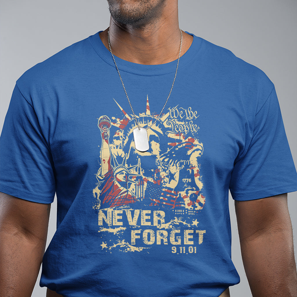 We Will Never Forget Patriot Day American Memorial Patriotic T Shirt - Wonder Print Shop