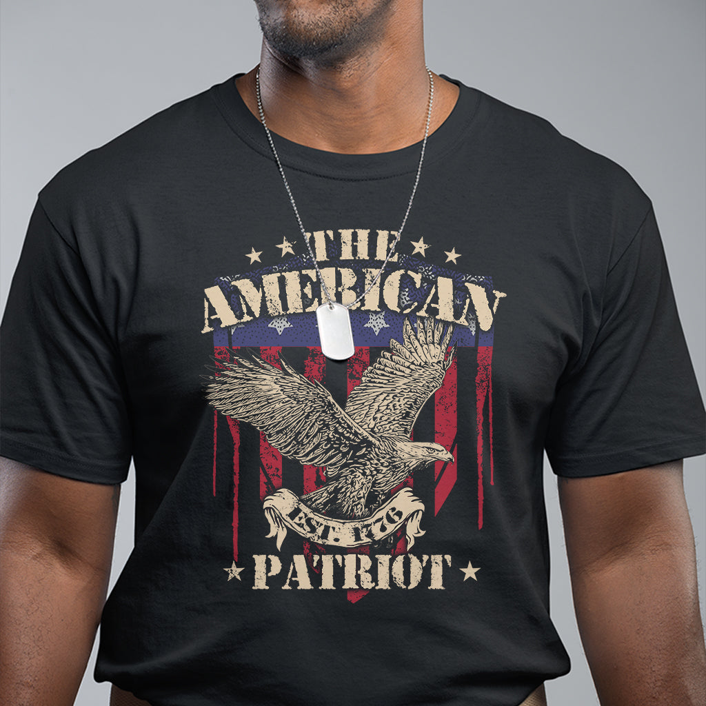 Eagle The American Patriot 1776 American Flag Patriotic T Shirt - Wonder Print Shop