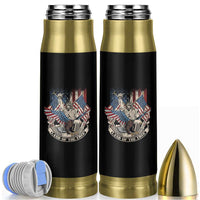 American Patriotic Bullet Tumbler Land Of The Free US Betsy Ross Flag Bald Eagle