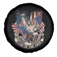 American Patriotic Spare Tire Cover Land Of The Free US Betsy Ross Flag Bald Eagle