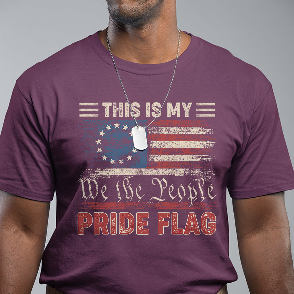 This Is My Pride Flag USA American 4th Of July Patriotic T Shirt - Wonder Print Shop