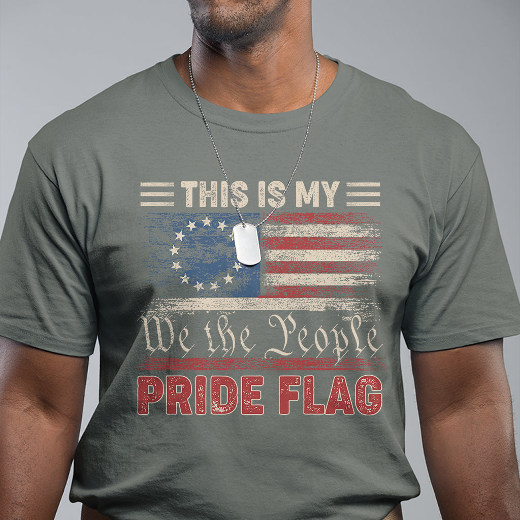 This Is My Pride Flag USA American 4th Of July Patriotic T Shirt - Wonder Print Shop