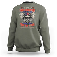 Sweatshirt Sorry If My Patriotism Offends You Veteran Patriots Skull - Wonder Print Shop