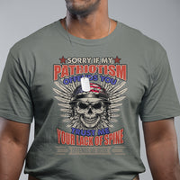 T Shirt Sorry If My Patriotism Offends You Veteran Patriots Skull - Wonder Print Shop