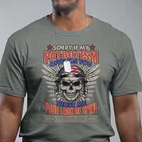Sorry If My Patriotism Offends You Veteran Patriots Skull T Shirt - Wonder Print Shop