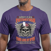 Sorry If My Patriotism Offends You Veteran Patriots Skull T Shirt - Wonder Print Shop