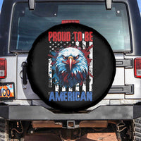 Patriotic Eagle Spare Tire Cover Proud To Be American US Pride 4th of July Flag