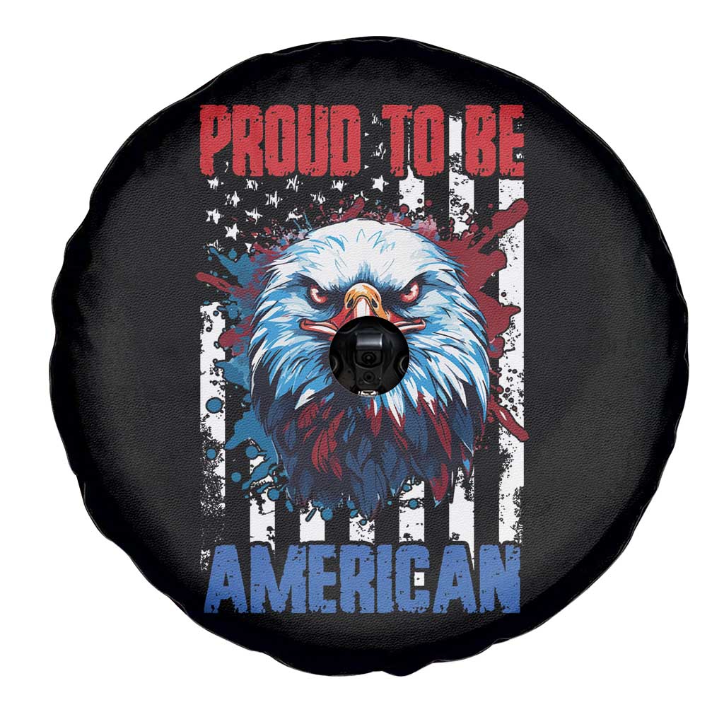 Patriotic Eagle Spare Tire Cover Proud To Be American US Pride 4th of July Flag