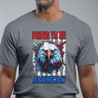 Proud To Be An American US Pride 4th of July Watercolor Patriotic Bald Eagle Graphic T Shirt - Wonder Print Shop